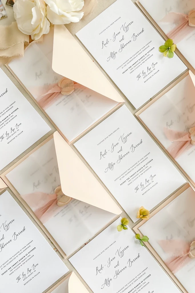 5. Saison - Code: 5002- Handgemachte Hochzeitseinladung – Bild 2