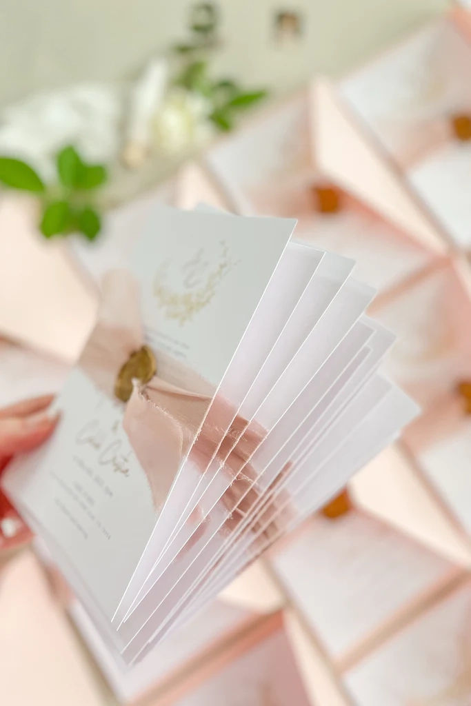 5. Saison - Code: 5003 - Handgemachte Hochzeitseinladung – Bild 2