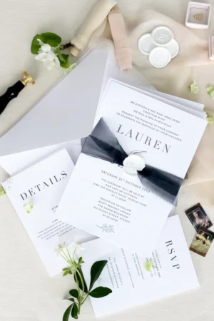 5. Saison - Code: 5006 - Handgemachte Hochzeitseinladung